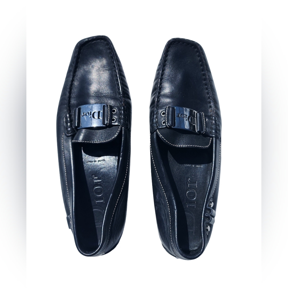 Dior Women's Black Leather Loafers